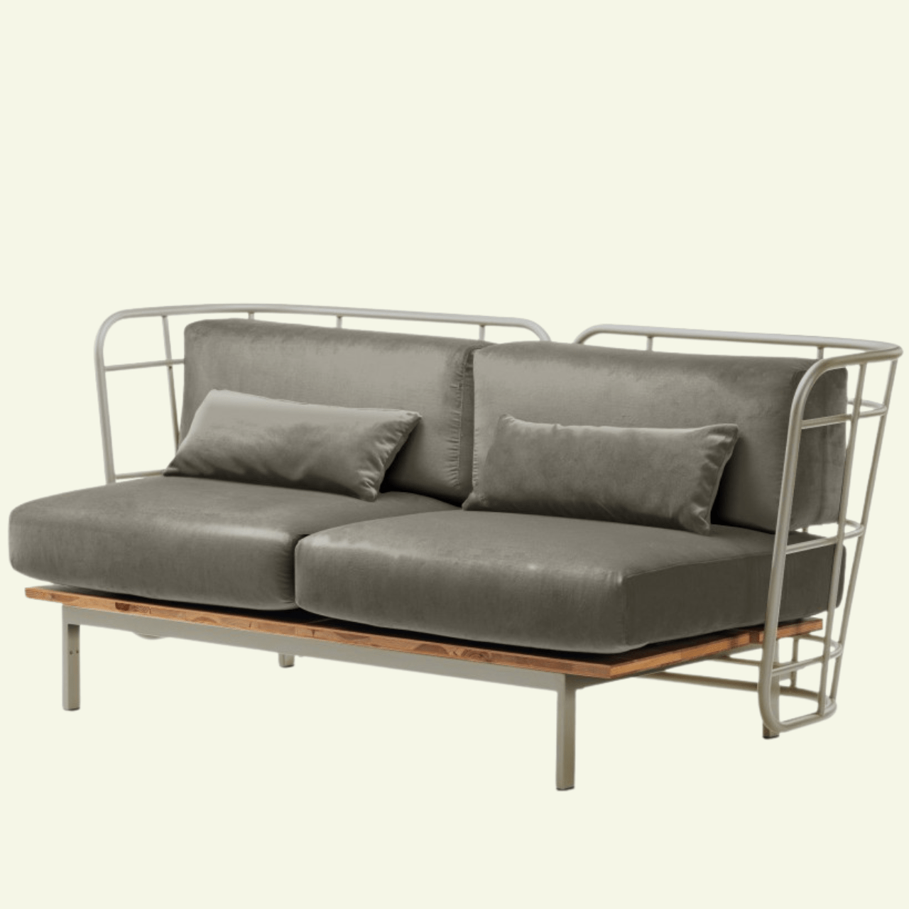 Sofa extérieur design en métal Jujube - CHAIRS & MORE - La Maison MilanaiseJUJUBESOFACat.CVoticenattè/outdoor - 9SableGris 600