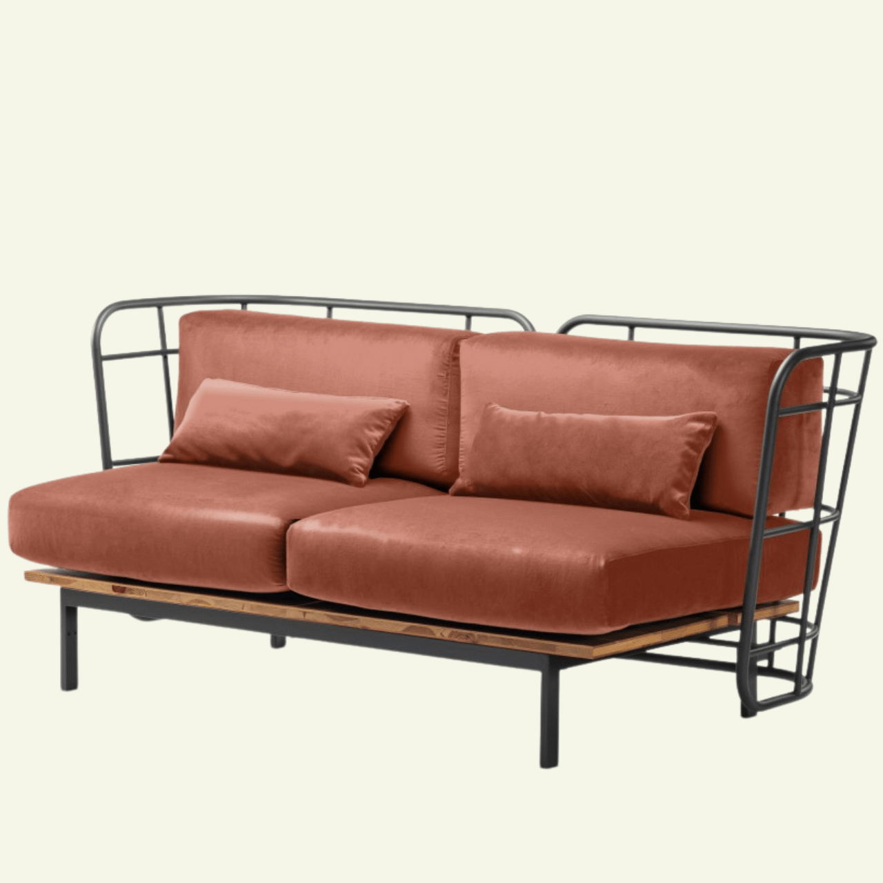 Sofa extérieur design en métal Jujube - CHAIRS & MORE - La Maison MilanaiseJUJUBESOFACat.CVoticenattè/outdoor - 1AnthraciteRouge 301