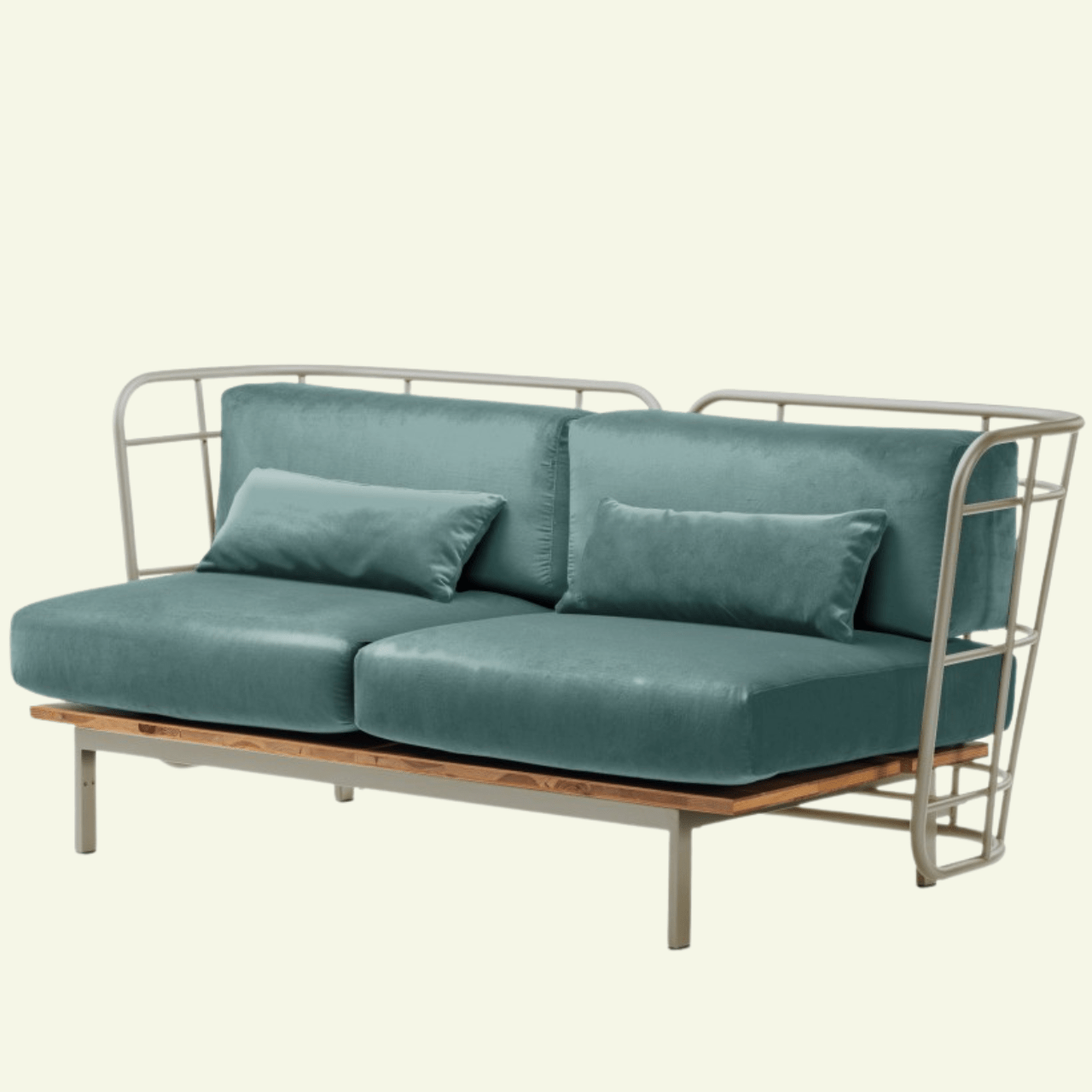 Sofa extérieur design en métal Jujube - CHAIRS & MORE - La Maison MilanaiseJUJUBESOFACat.CVoticenattè/outdoor - 10SableBleu - Vert 705