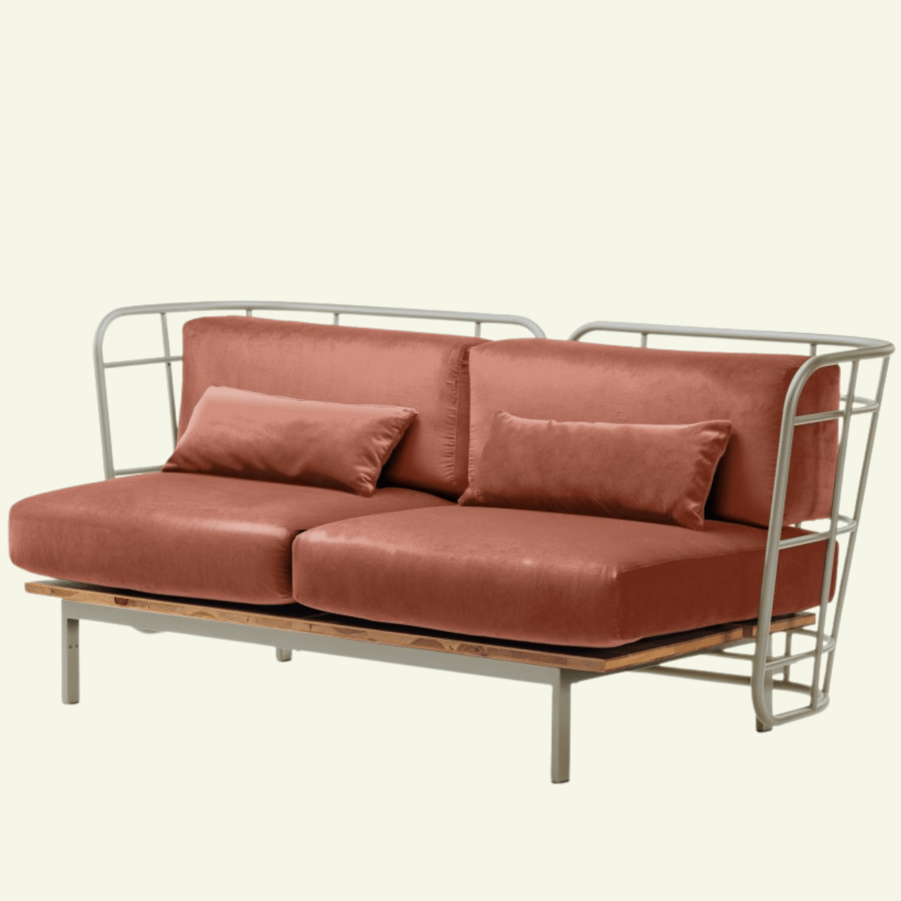 Sofa extérieur design en métal Jujube - CHAIRS & MORE - La Maison MilanaiseJUJUBESOFACat.CVoticenattè/outdoor - 7SableRouge 301