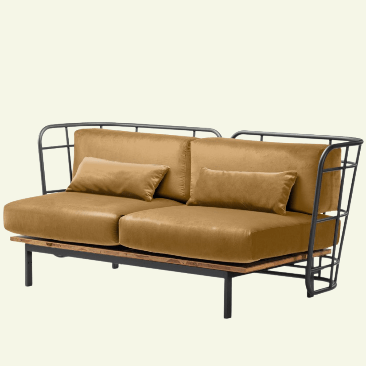 Sofa extérieur design en métal Jujube - CHAIRS & MORE - La Maison MilanaiseJUJUBESOFACat.CVoticenattè/outdoor - 2AnthraciteOrange 310