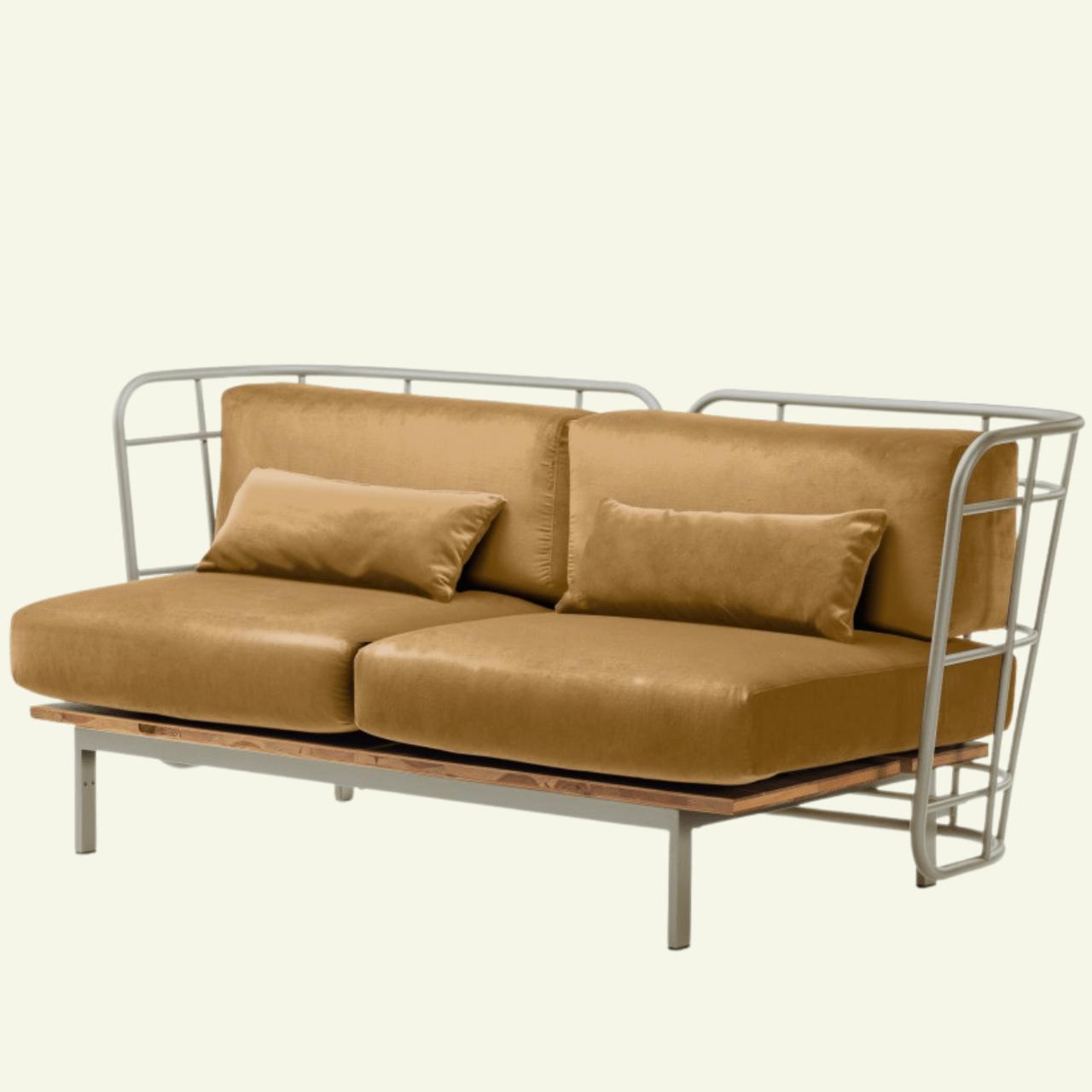 Sofa extérieur design en métal Jujube - CHAIRS & MORE - La Maison MilanaiseJUJUBESOFACat.CVoticenattè/outdoor - 8SableOrange 310