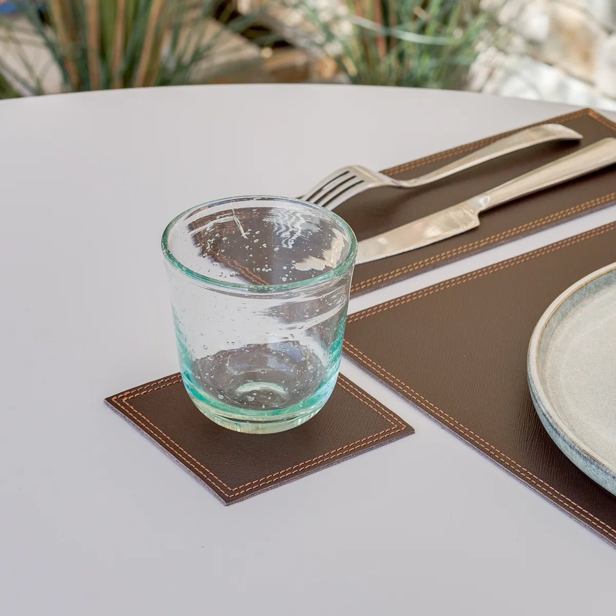 Sous - verre en cuir Gordes - MIDIPY - La Maison MilanaiseSOUSVERREGORDES - 3Chocolat