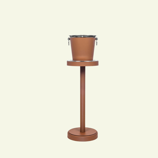 Support pour seau à glace en cuir - PINETTI - La Maison MilanaiseSUPPCAMELGRCamel grainé
