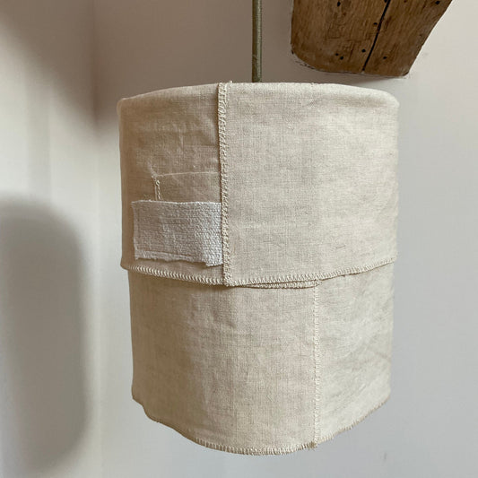 Suspension Ø18cm APLASME – Lin naturel et chanvre upcyclé - STUDIO ECHO - La Maison MilanaiseSUSPAPLASME - 22Sans câble