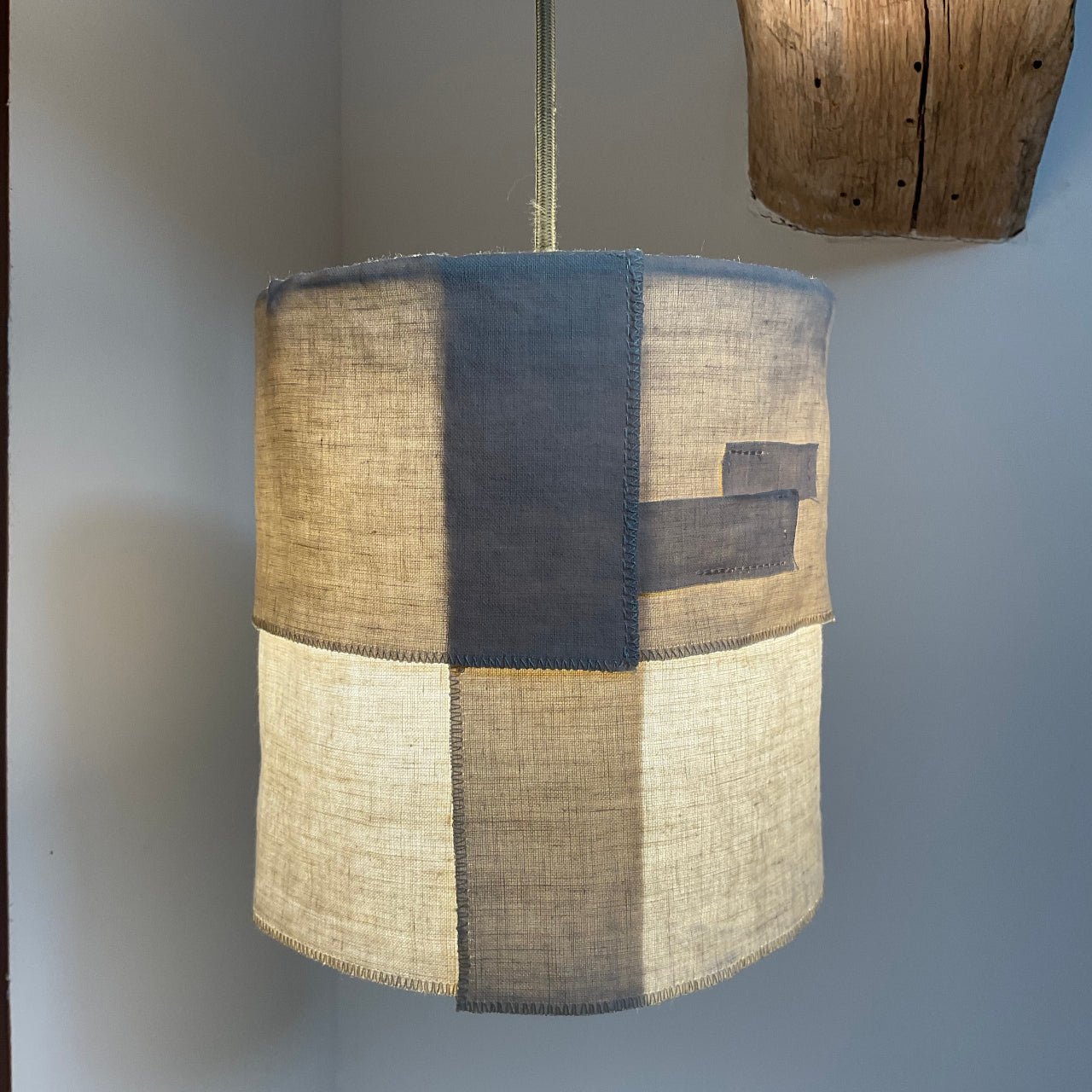 Suspension Ø18cm APLASME – Lin naturel et chanvre upcyclé - STUDIO ECHO - La Maison MilanaiseSUSPAPLASME - 44Sans câble