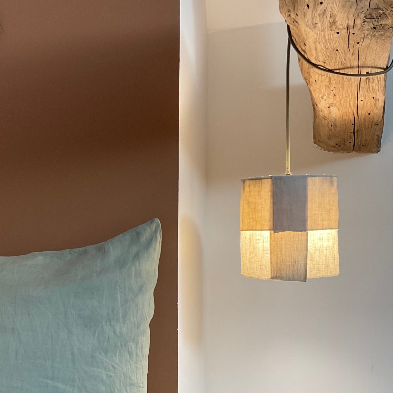 Suspension Ø18cm ENCIEL – Lin naturel et lumière douce - STUDIO ECHO - La Maison MilanaiseSUSPENCIEL - 1Sans câble