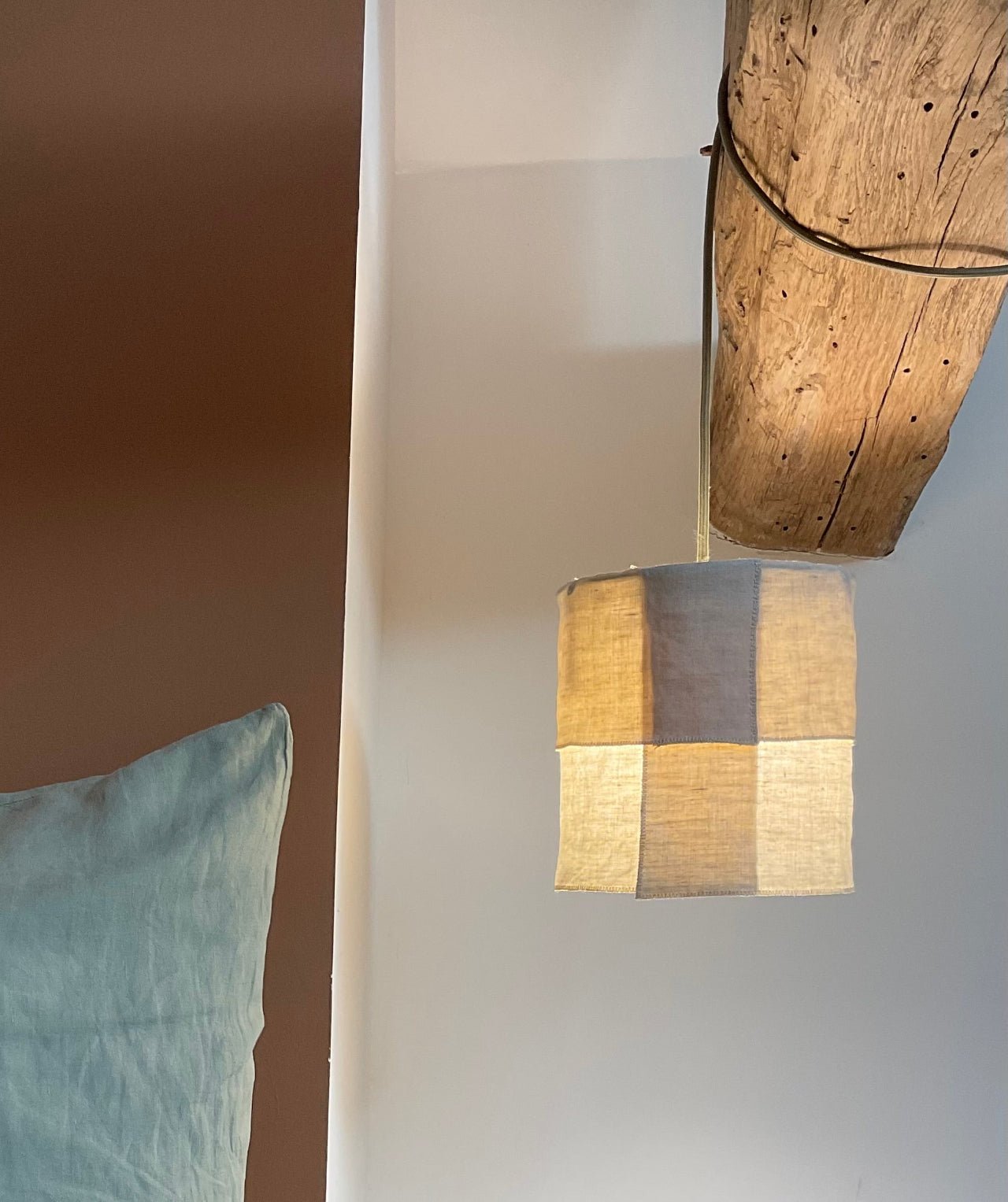 Suspension Ø18cm ENCIEL – Lin naturel et lumière douce - STUDIO ECHO - La Maison MilanaiseSUSPENCIEL - 1Sans câble