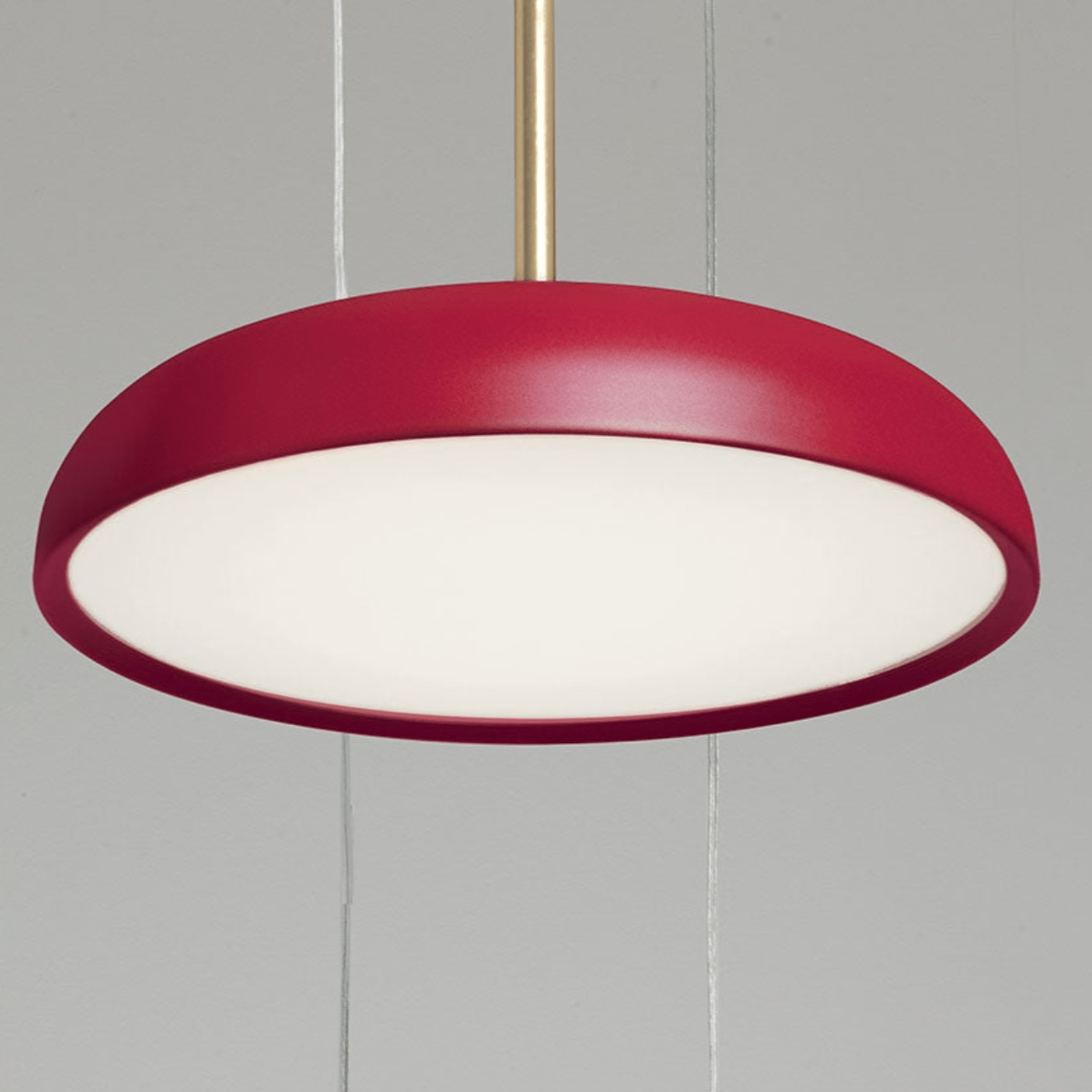 Suspension ronde en aluminium ZERO S/M/L - LUMEN CENTER - La Maison MilanaiseZR33138S27S Ø30cmRougeBlanc Chaud 2700K