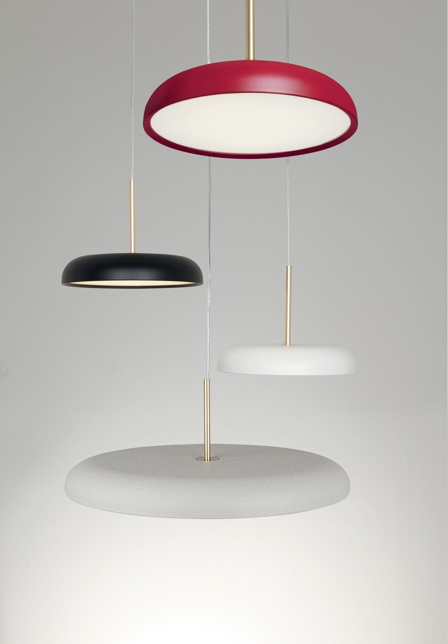 Suspension ronde en aluminium ZERO S/M/L - LUMEN CENTER - La Maison MilanaiseZR33103S27S Ø30cmNoir grainéBlanc Chaud 2700K