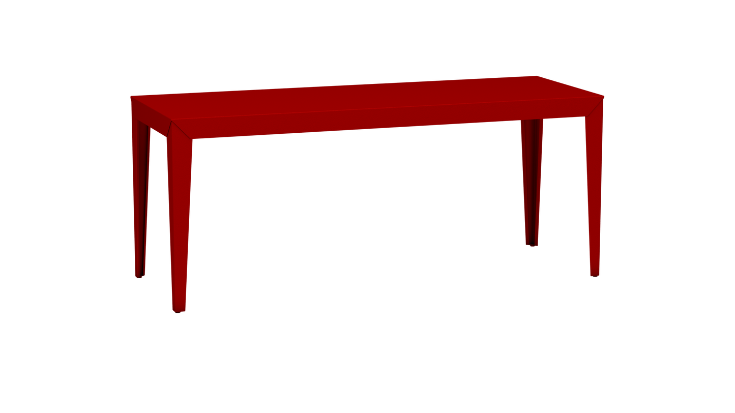 Table à manger rectangulaire en métal 180cm Zef - MATIERE GRISE - La Maison MilanaiseVermillon 012Intérieur