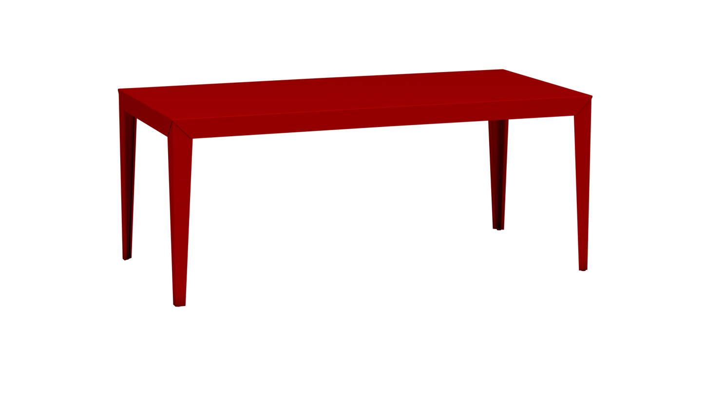 Table à manger rectangulaire en métal 180cm Zef - MATIERE GRISE - La Maison MilanaiseVermillon 012Intérieur