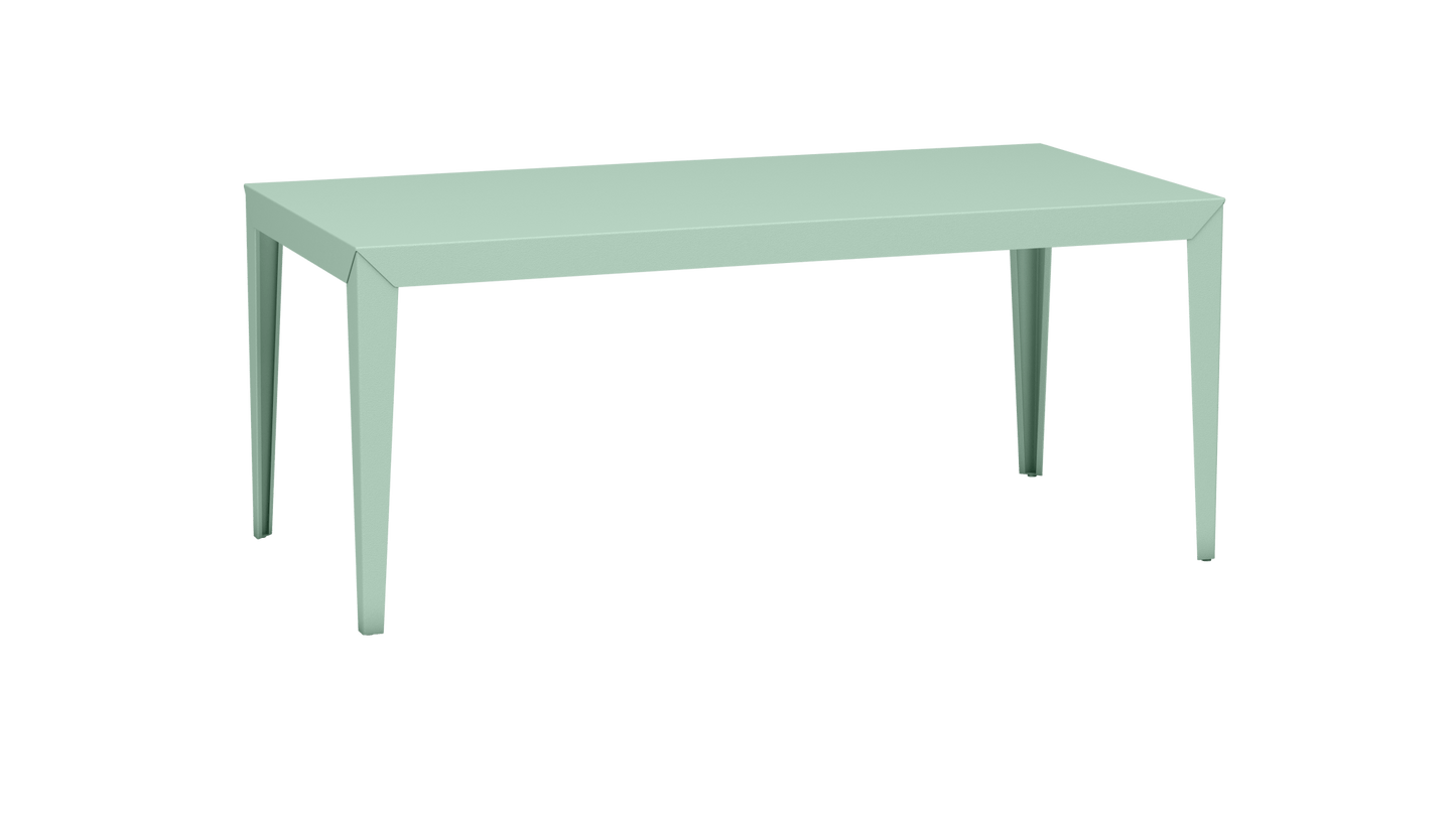 Table à manger rectangulaire en métal 180cm Zef - MATIERE GRISE - La Maison MilanaiseVert d'eau 120Intérieur