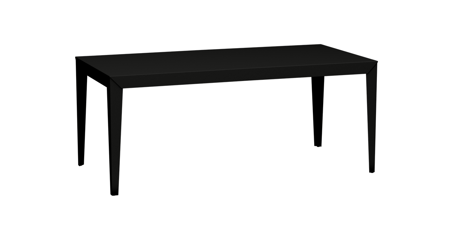 Table à manger rectangulaire en métal 180cm Zef - MATIERE GRISE - La Maison MilanaiseNoir mat 031Intérieur