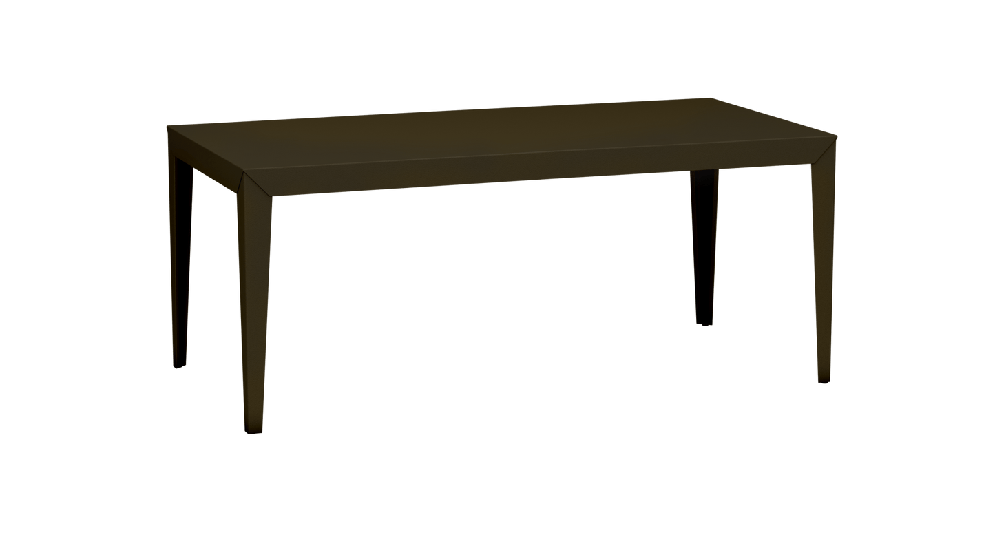 Table à manger rectangulaire en métal 180cm Zef - MATIERE GRISE - La Maison MilanaiseBrut Vernis fumé 241Intérieur