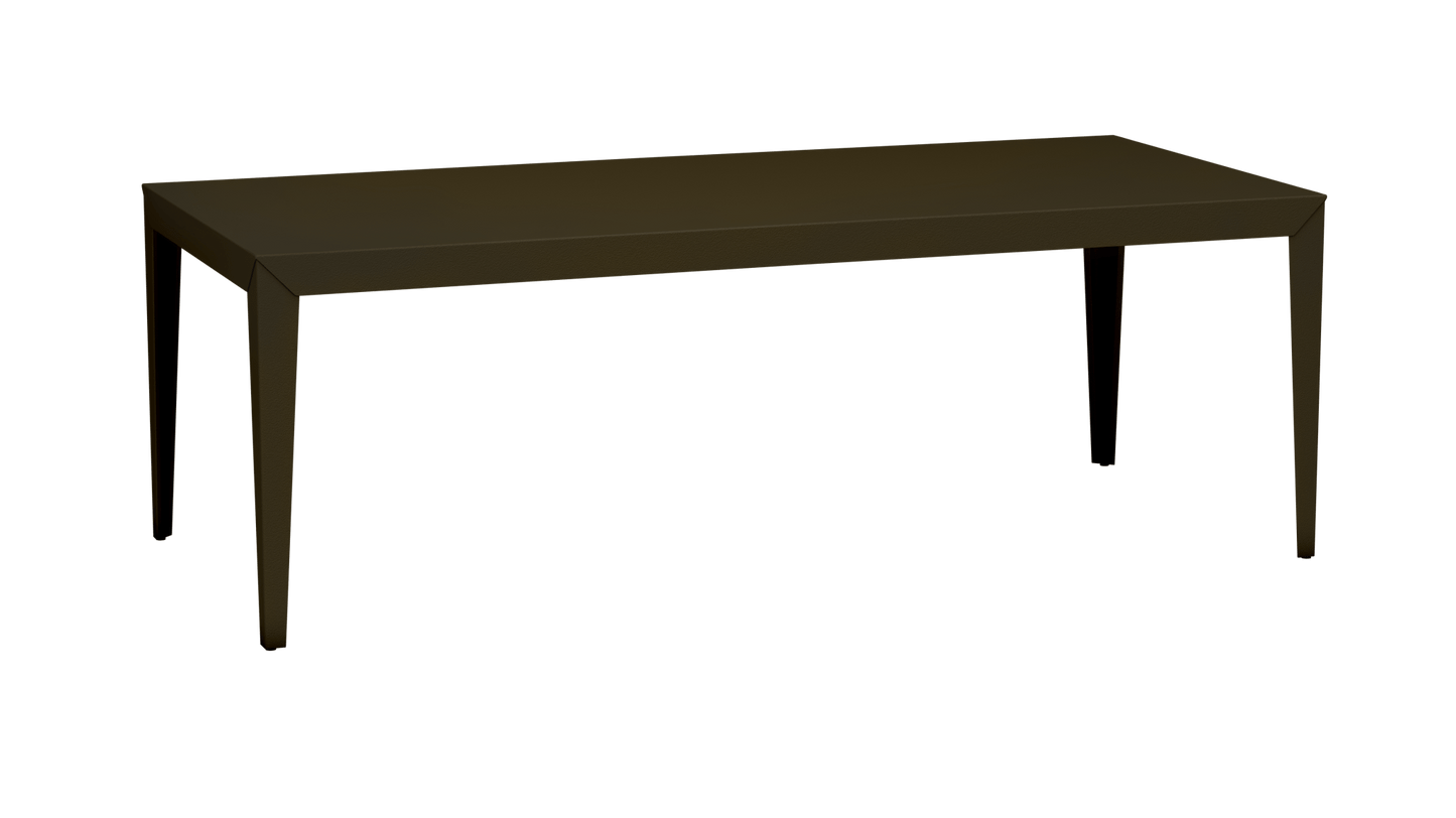Table à manger rectangulaire en métal 220cm Zef - MATIERE GRISE - La Maison MilanaiseBrut Vernis fumé 241Intérieur