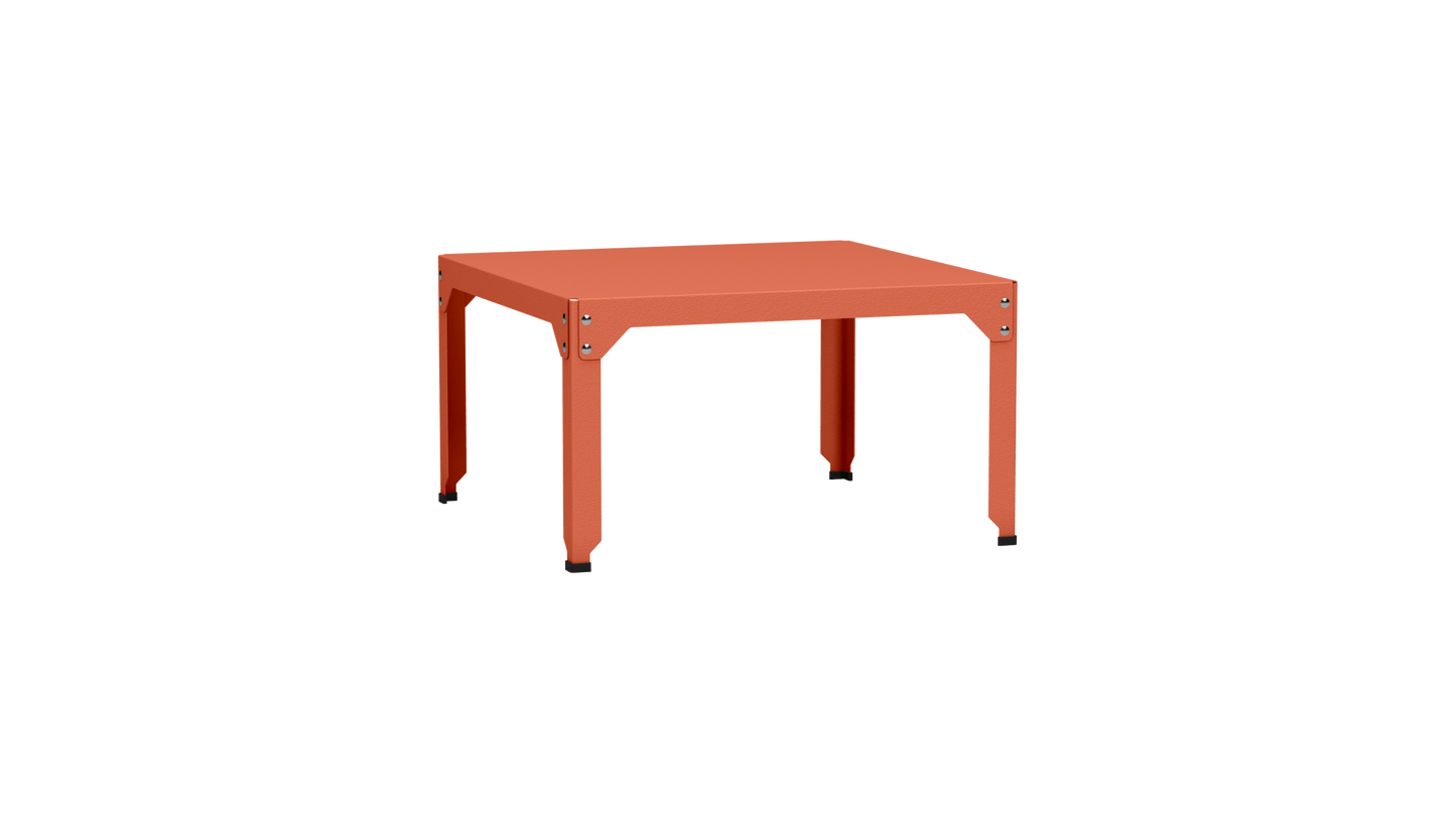 Table basse carrée en acier galvanisé 79cm Hegoa - MATIERE GRISE - La Maison MilanaiseTABLEBASSE79HEGOA34Orange givré 14445cm