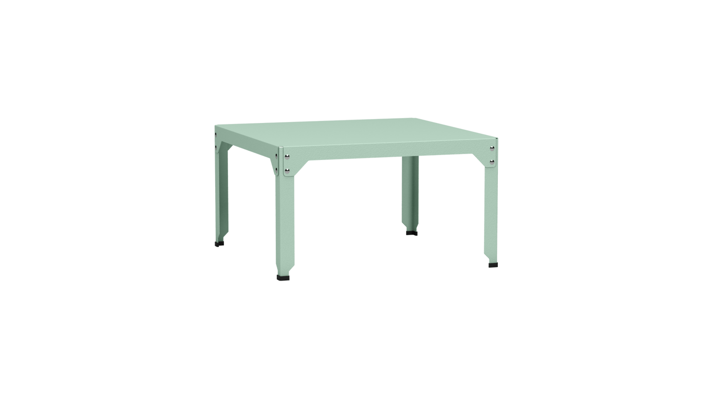 Table basse carrée en acier galvanisé 79cm Hegoa - MATIERE GRISE - La Maison MilanaiseTABLEBASSE79HEGOA63Vert d'eau 12045cm