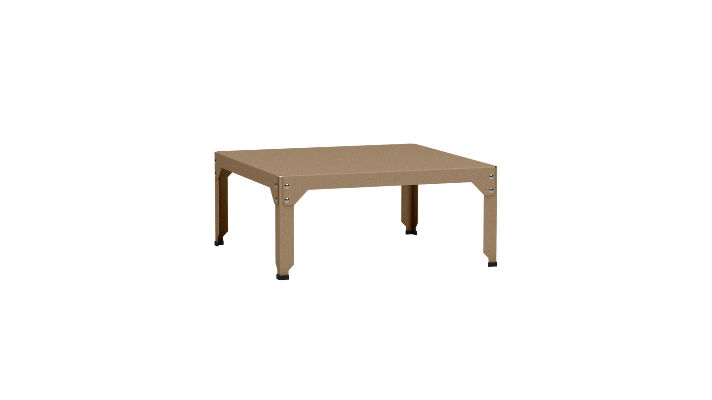 Table basse carrée en acier galvanisé 79cm Hegoa - MATIERE GRISE - La Maison MilanaiseTABLEBASSE79HEGOA21Sable 01835cm