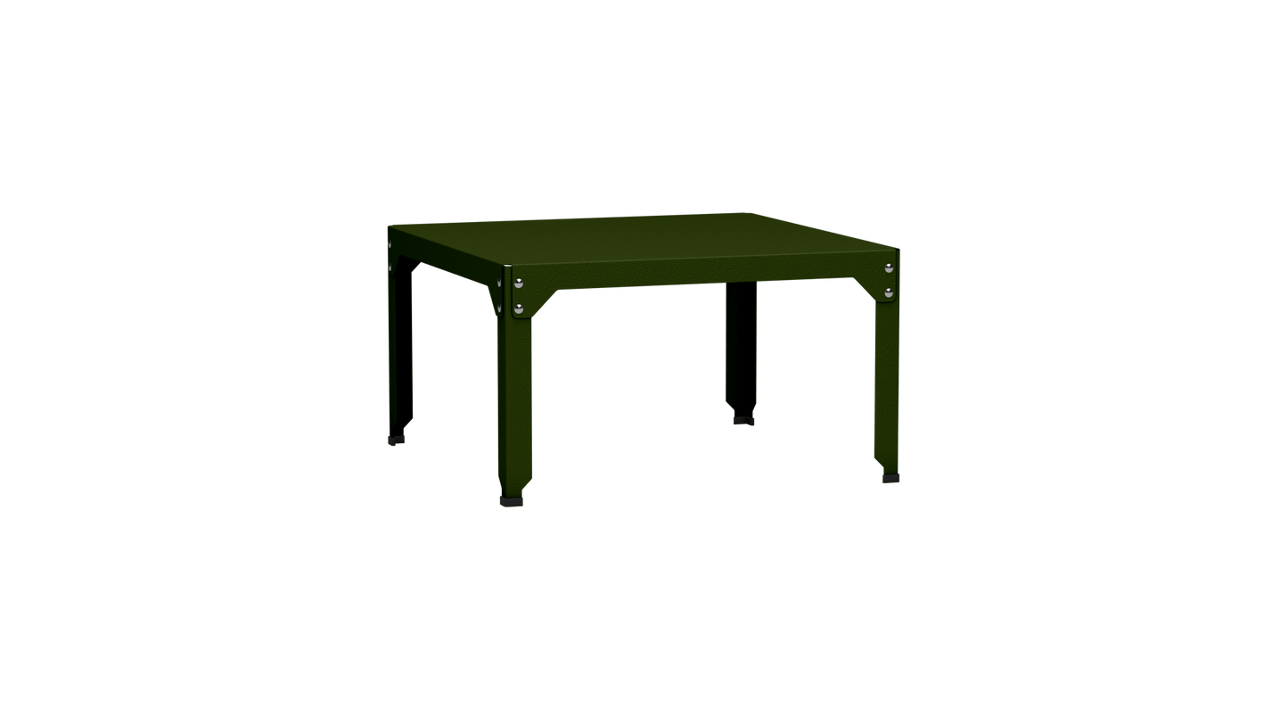 Table basse carrée en acier galvanisé 79cm Hegoa - MATIERE GRISE - La Maison MilanaiseTABLEBASSE79HEGOA67Kaki 12245cm