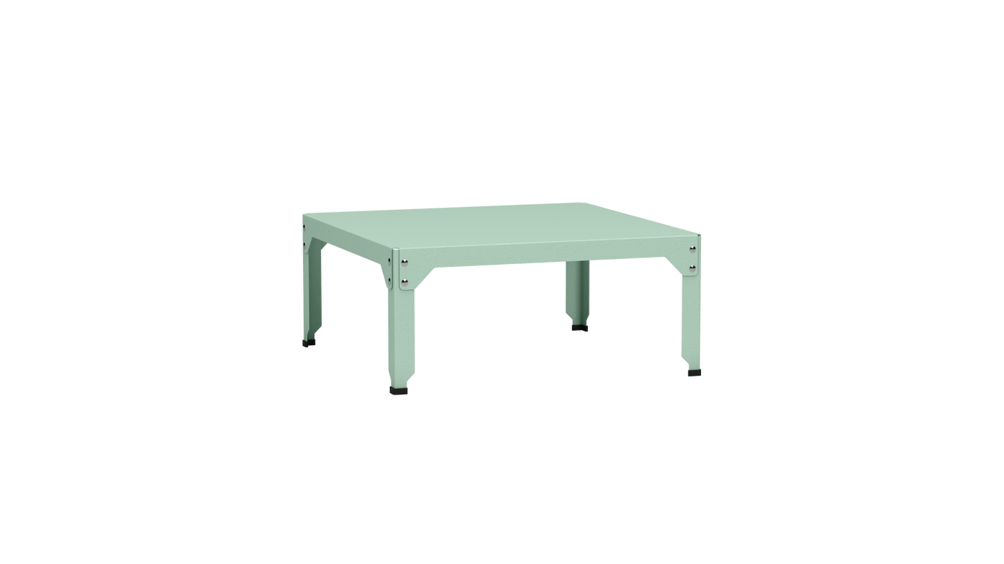 Table basse carrée en acier galvanisé 79cm Hegoa - MATIERE GRISE - La Maison MilanaiseTABLEBASSE79HEGOA62Vert d'eau 12035cm