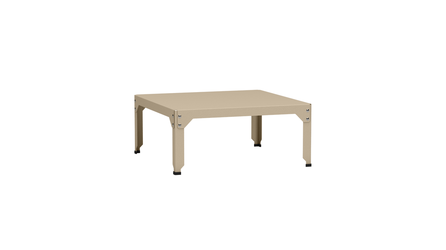 Table basse carrée en acier galvanisé 79cm Hegoa - MATIERE GRISE - La Maison MilanaiseTABLEBASSE79HEGOA23Crème 19035cm