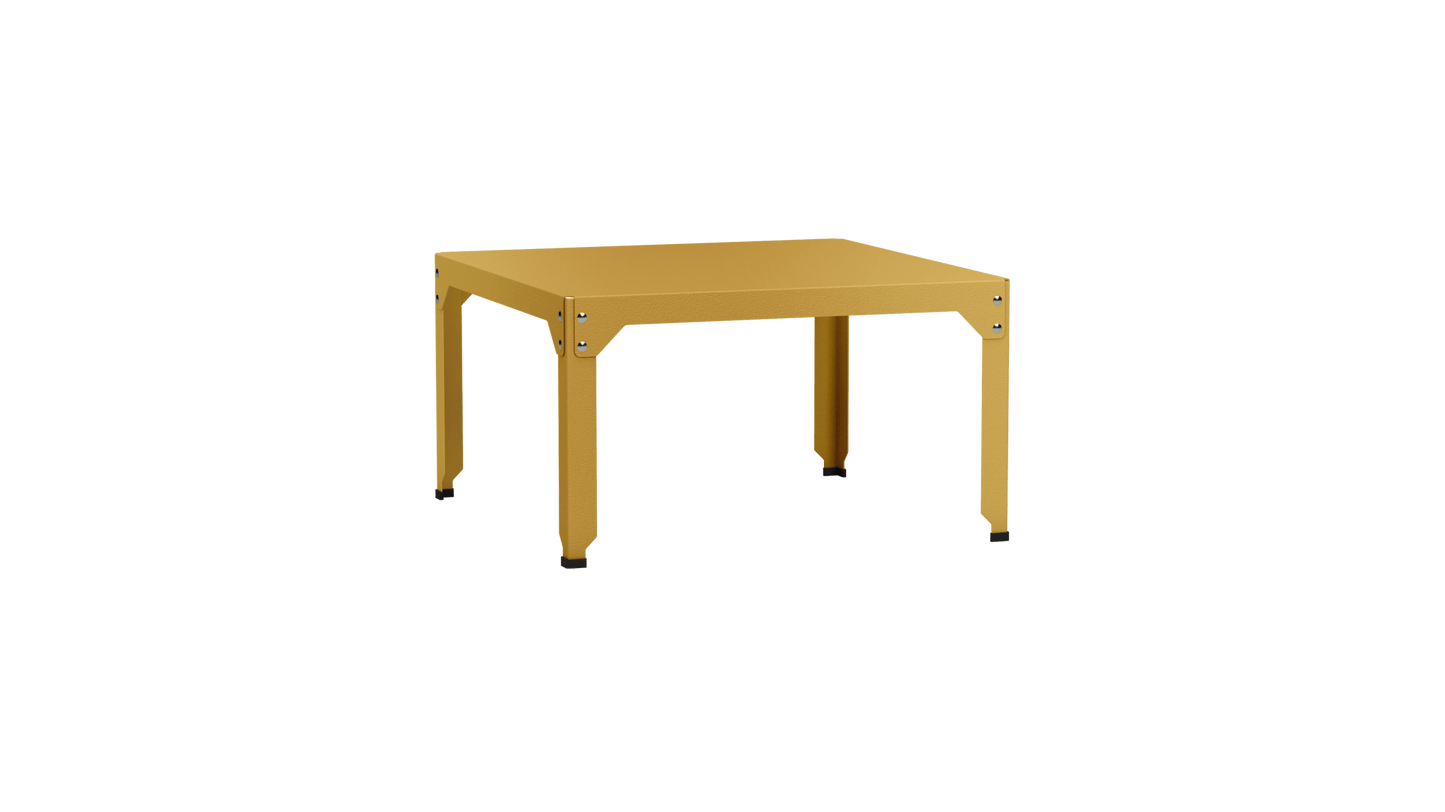 Table basse carrée en acier galvanisé 79cm Hegoa - MATIERE GRISE - La Maison MilanaiseTABLEBASSE79HEGOA90Laiton 23045cm