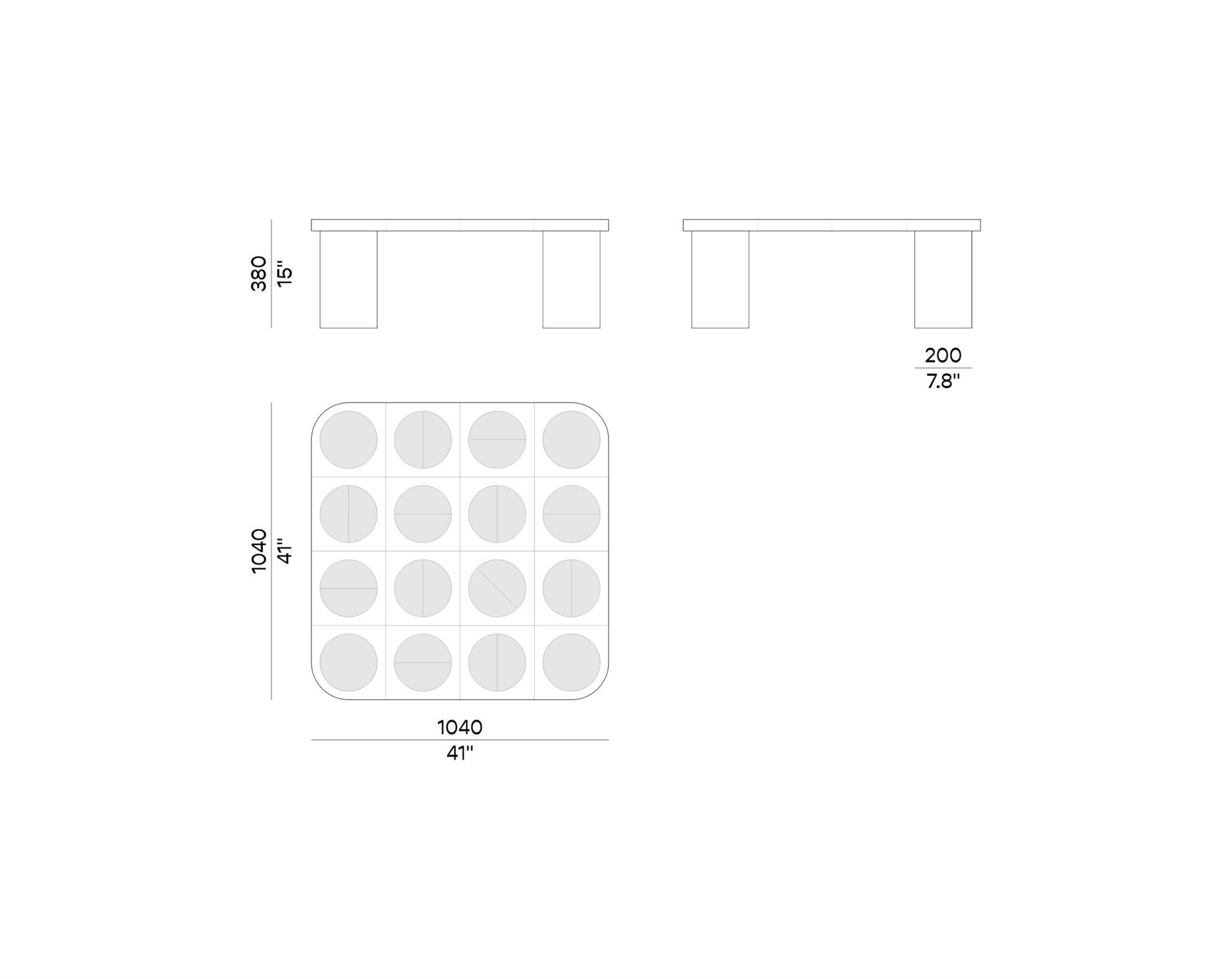 Table basse DAMA – Jeu de formes et contraste de matières - ULTRA MOBILI - La Maison MilanaiseTDM