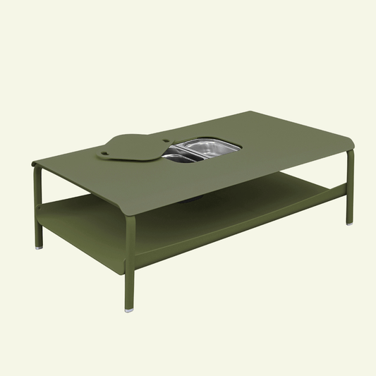 Table basse de jardin en aluminium design coloré - ALLURE D'AZUR - La Maison Milanaise582100CCharbonPetite 67x64xH35cm