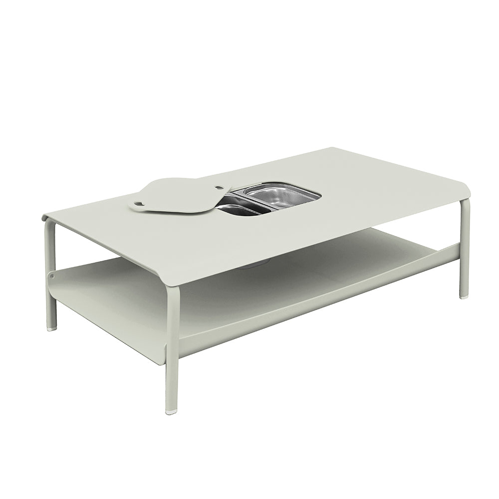 Table basse de jardin en aluminium design coloré - ALLURE D'AZUR - La Maison Milanaise582101ECEcumeGrande avec bac