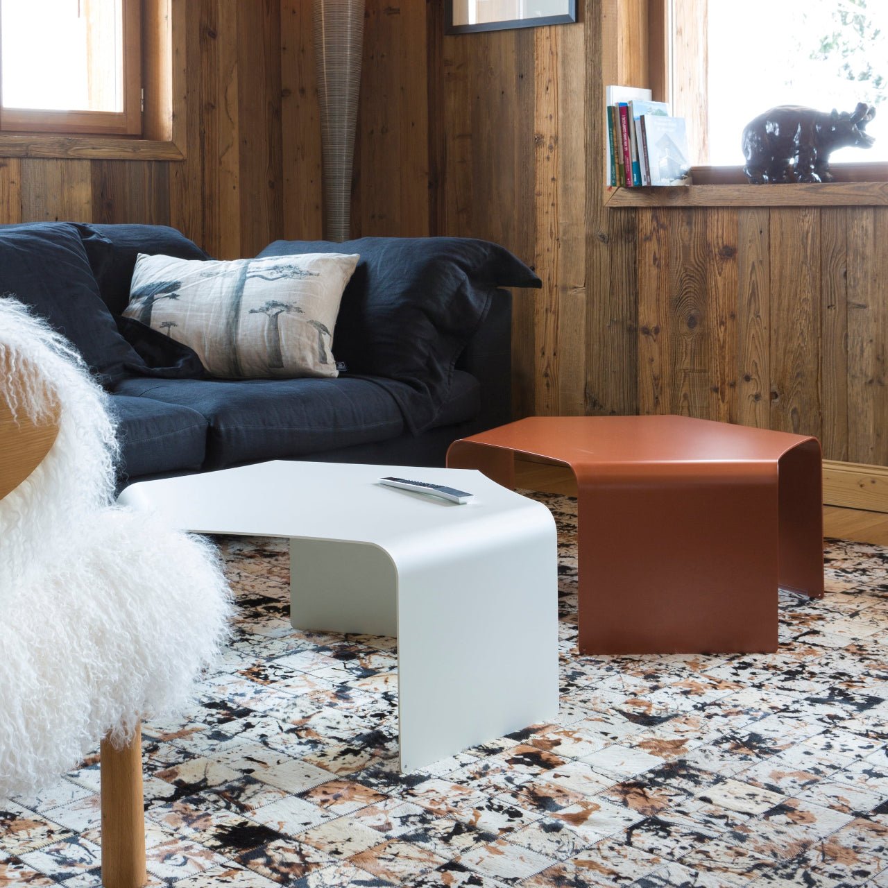 Table basse design en métal Ponant - MATIERE GRISE - La Maison MilanaiseKaki 122