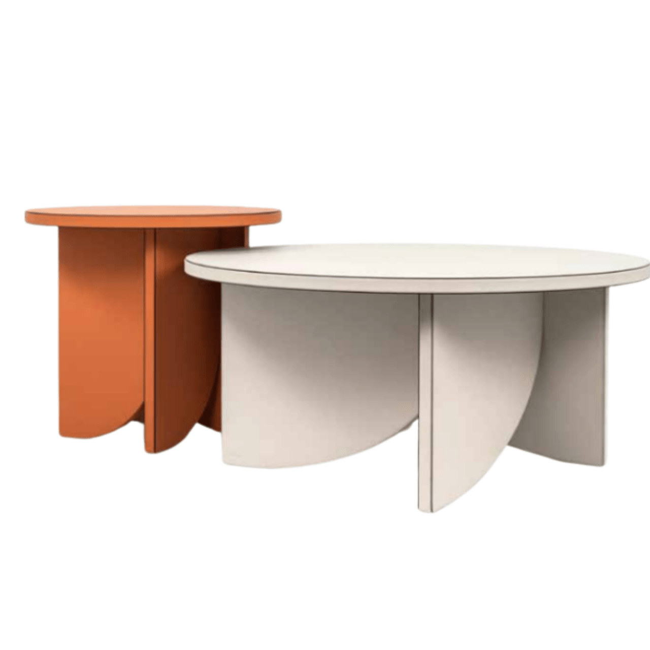 Table basse en cuir Helix - PINETTI - La Maison Milanaise00.1512TAUPETaupeØ55cmxH50cm