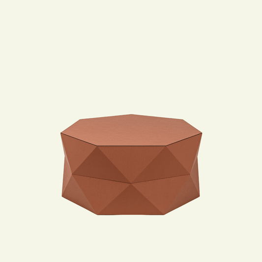 Table basse formes géométriques en cuir Euclide - PINETTI - La Maison Milanaise00.1797