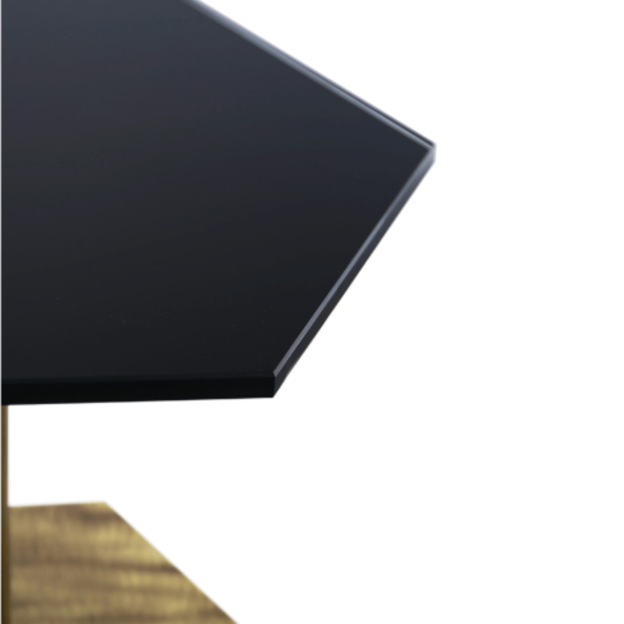 Table basse hexagonale en verre et laiton Ted - MARIONI - La Maison Milanaise02831CTSVWBlanc