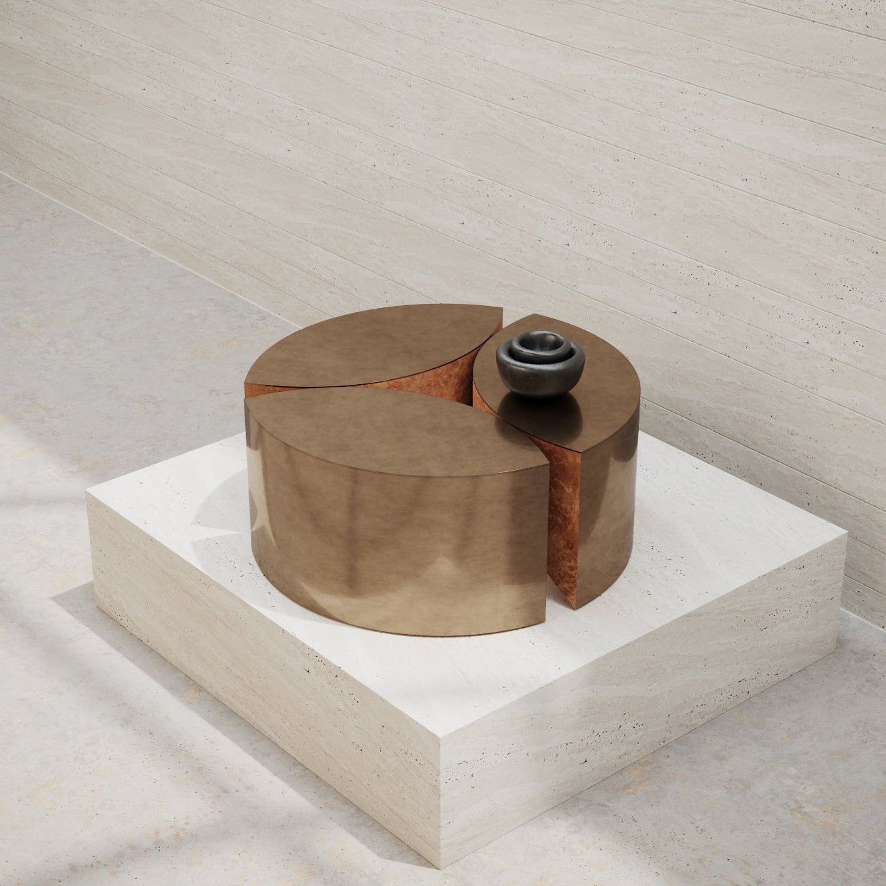 Table basse JEANJEAN – Design graphique - ULTRA MOBILI - La Maison MilanaiseTJNJ - 1Bronze