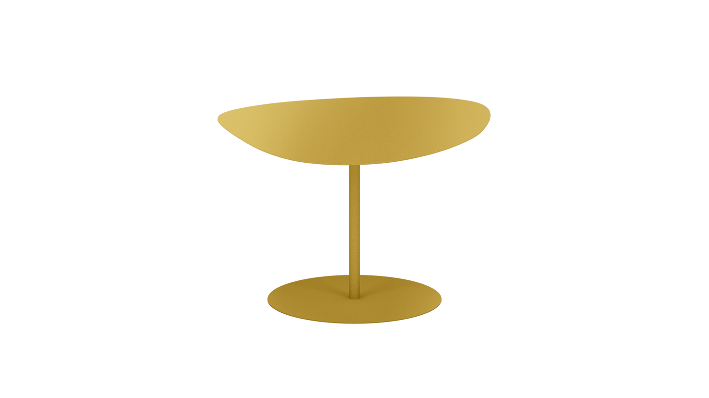 Table basse organique en aluminium Galet - MATIERE GRISE - La Maison MilanaiseGALET - 68Laiton 230Moyenne 58x75xH39cm