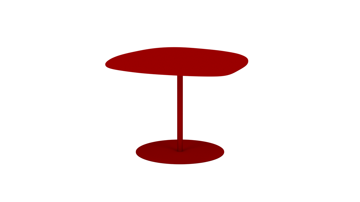 Table basse organique en aluminium Galet - MATIERE GRISE - La Maison MilanaiseGALET - 3Vermillon 012Petite 57x64xH37cm