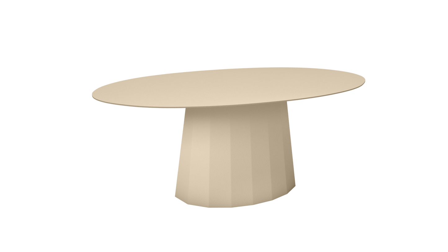 Table basse ovale en aluminium avec pied conique 109cm Ankara - MATIÈRE GRISE - La Maison MilanaiseANKARATABLEBASSEOVALEMET - 23Crème 190