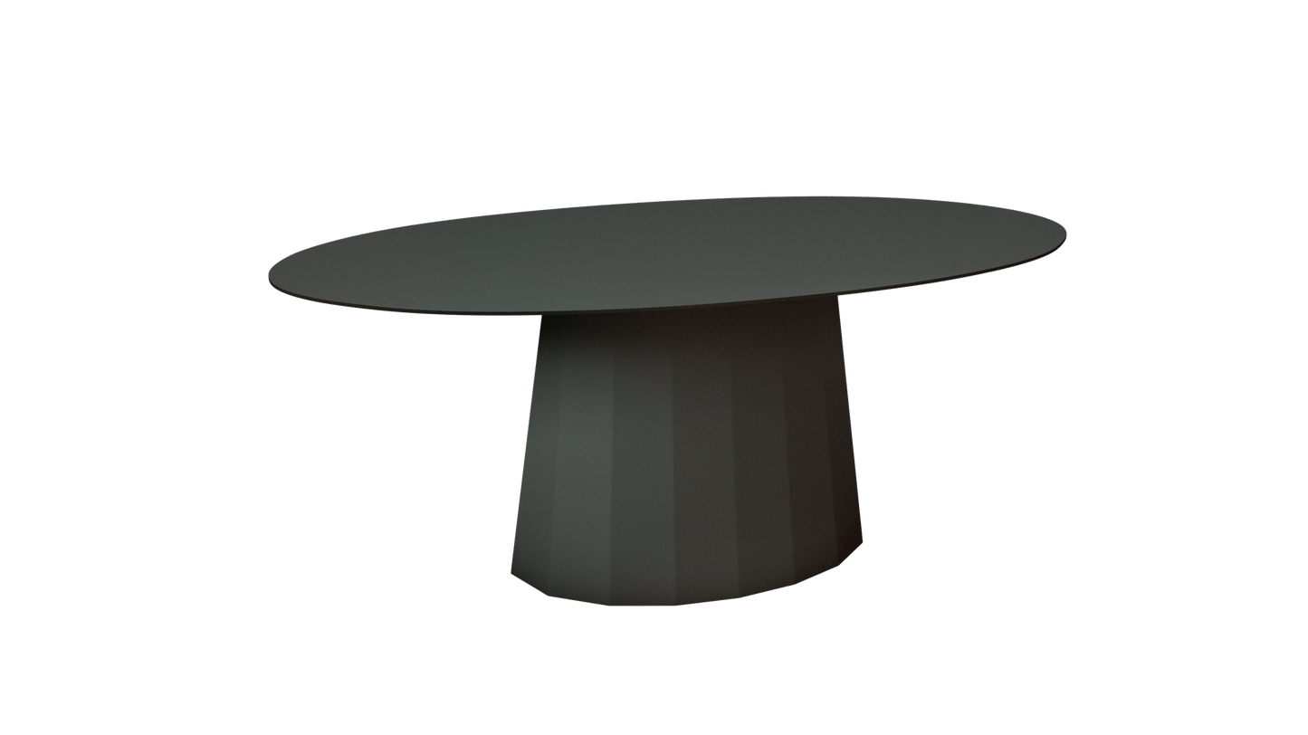 Table basse ovale en aluminium avec pied conique 109cm Ankara - MATIÈRE GRISE - La Maison MilanaiseANKARATABLEBASSEOVALEMET - 63Winners 223