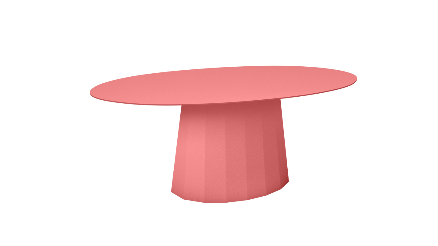 Table basse ovale en aluminium avec pied conique 109cm Ankara - MATIÈRE GRISE - La Maison MilanaiseANKARATABLEBASSEOVALEMET - 29Pink Lady 163