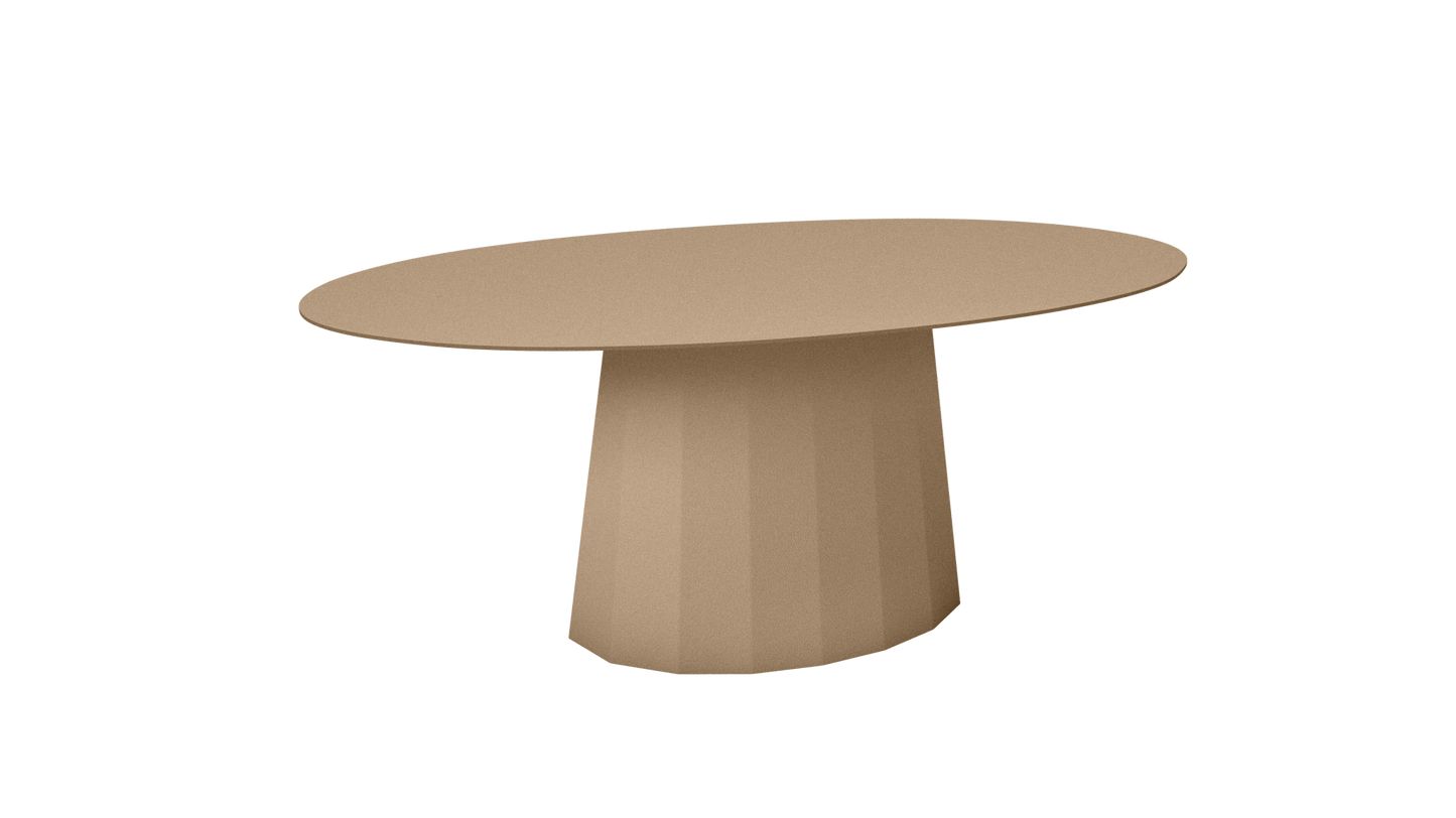 Table basse ovale en aluminium avec pied conique 109cm Ankara - MATIÈRE GRISE - La Maison MilanaiseANKARATABLEBASSEOVALEMET - 21Sable 018