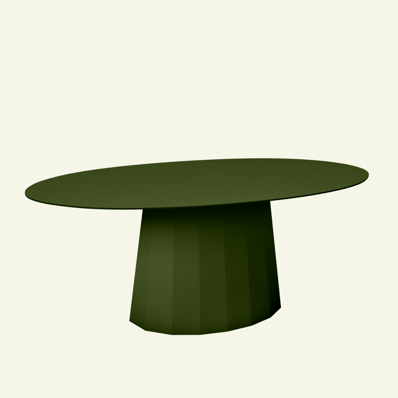Table basse ovale en aluminium avec pied conique 109cm Ankara - MATIÈRE GRISE - La Maison MilanaiseANKARATABLEBASSEOVALEMET - 1Eggshell 161
