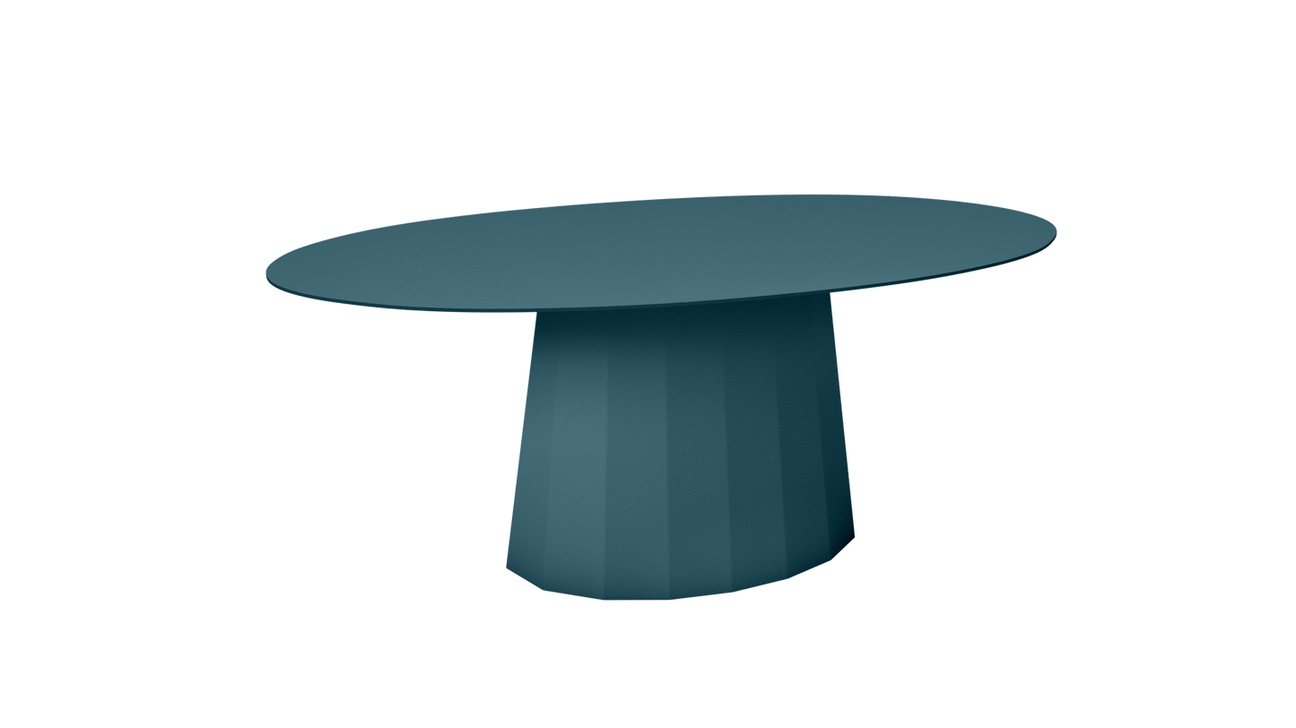 Table basse ovale en aluminium avec pied conique 109cm Ankara - MATIÈRE GRISE - La Maison MilanaiseANKARATABLEBASSEOVALEMET - 47Houle 116