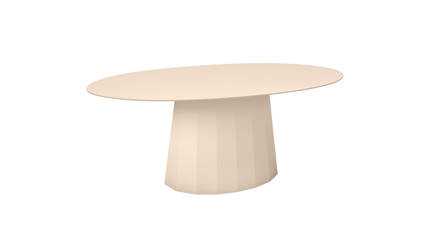 Table basse ovale en aluminium avec pied conique 109cm Ankara - MATIÈRE GRISE - La Maison MilanaiseANKARATABLEBASSEOVALEMET - 1Eggshell 161