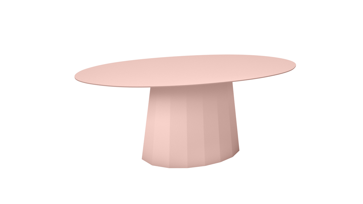 Table basse ovale en aluminium avec pied conique 109cm Ankara - MATIÈRE GRISE - La Maison MilanaiseANKARATABLEBASSEOVALEMET - 27Baby pink 162