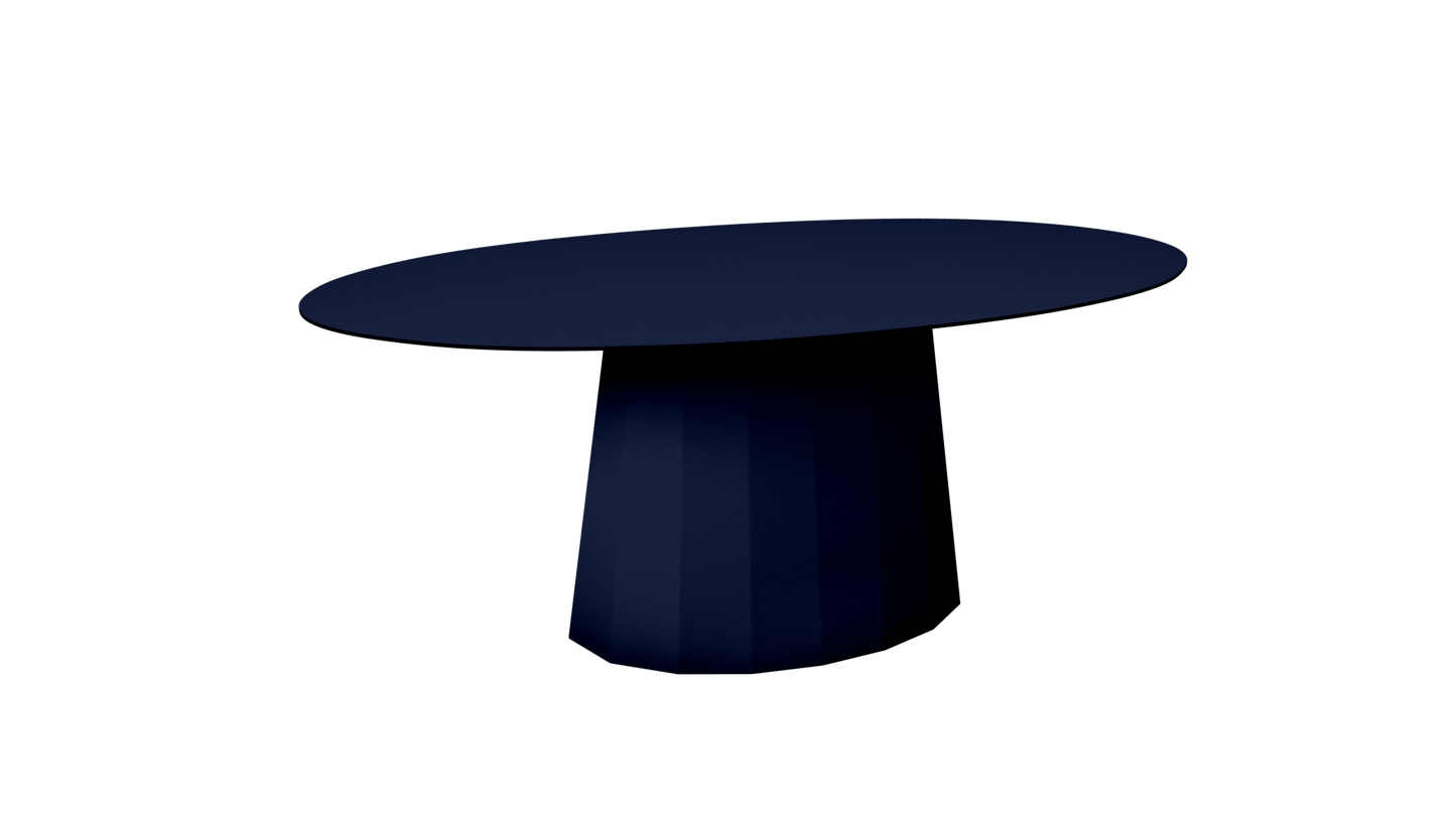 Table basse ovale en aluminium avec pied conique 109cm Ankara - MATIÈRE GRISE - La Maison MilanaiseANKARATABLEBASSEOVALEMET - 13Nuit 114