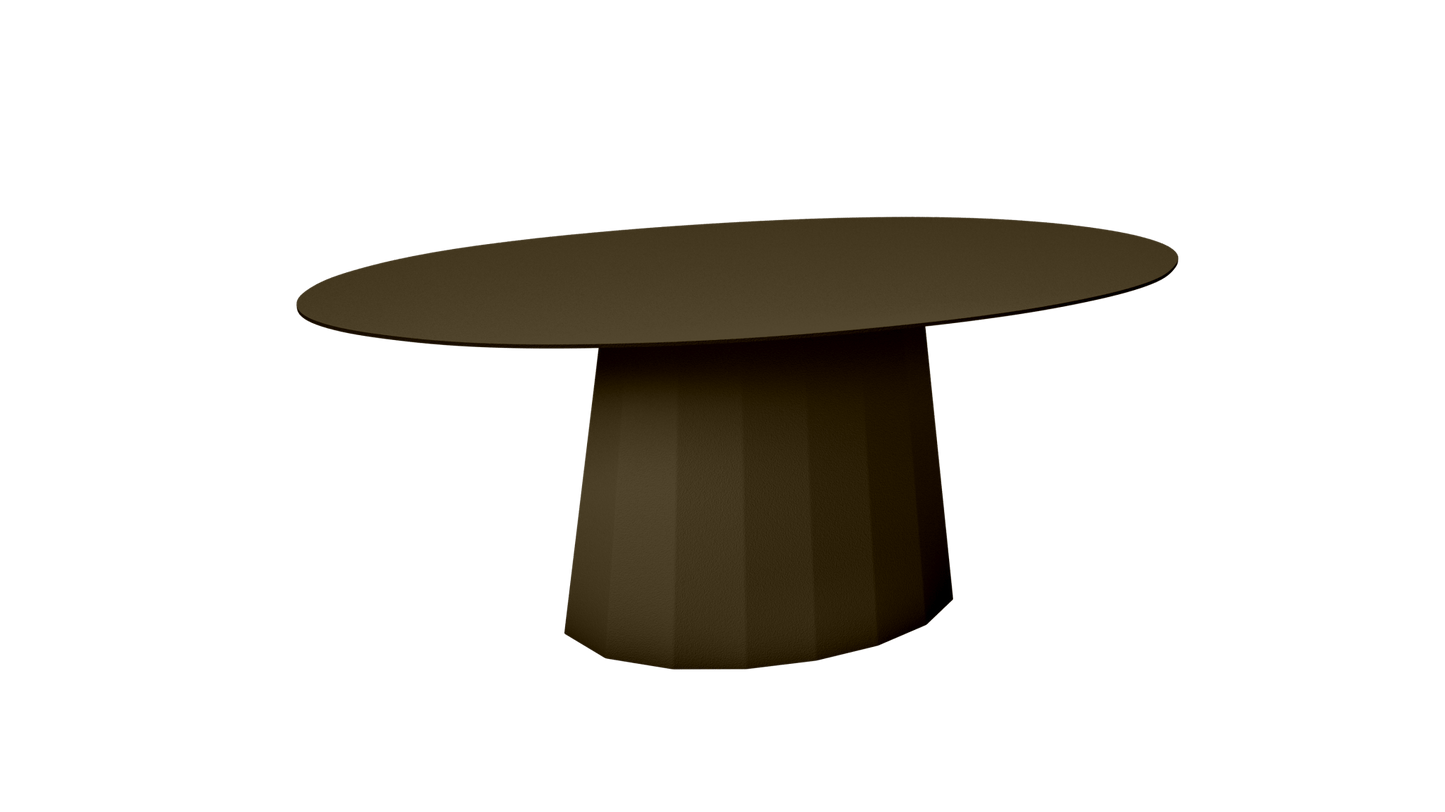 Table basse ovale en aluminium avec pied conique 109cm Ankara - MATIÈRE GRISE - La Maison MilanaiseANKARATABLEBASSEOVALEMET - 73Bronze 181