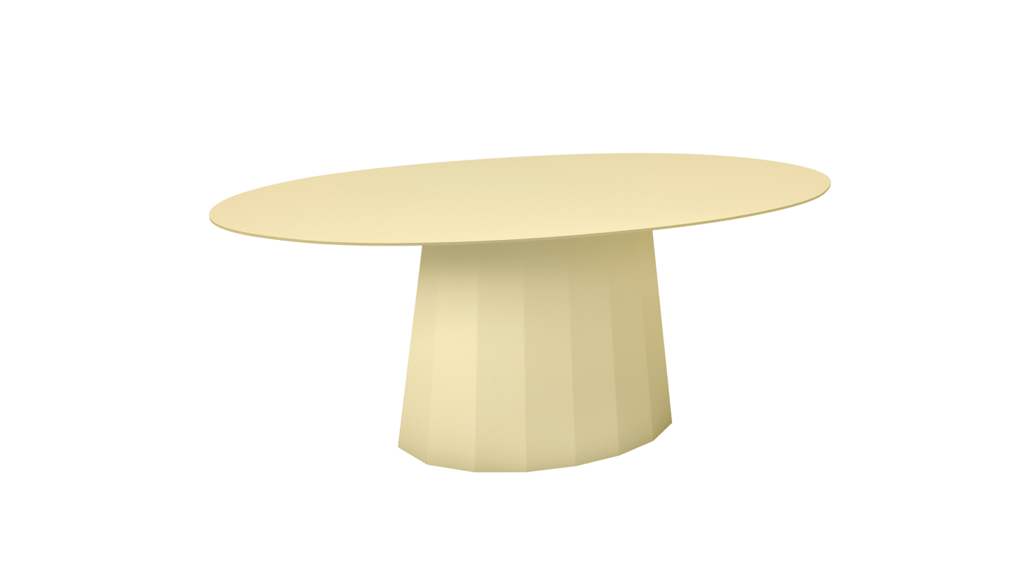 Table basse ovale en aluminium avec pied conique 109cm Ankara - MATIÈRE GRISE - La Maison MilanaiseANKARATABLEBASSEOVALEMET - 69Champagne 231