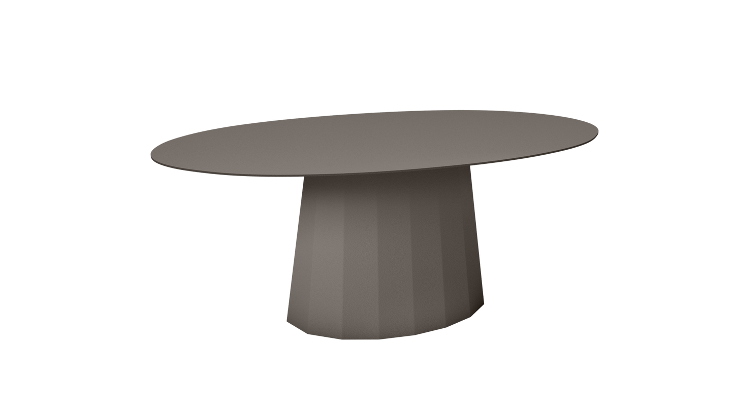 Table basse ovale en aluminium avec pied conique 109cm Ankara - MATIÈRE GRISE - La Maison MilanaiseANKARATABLEBASSEOVALEMET - 19Taupe 192