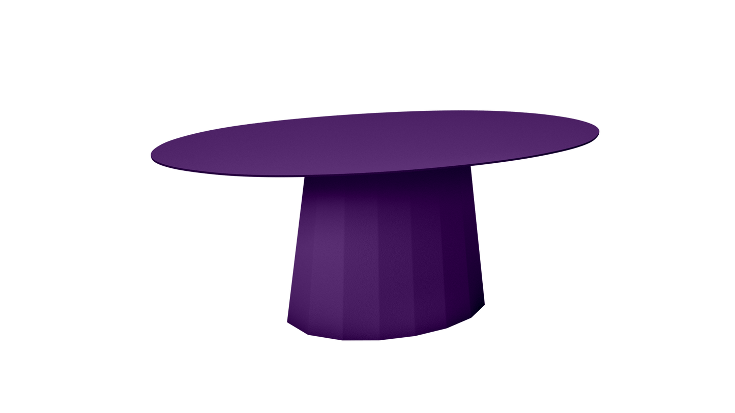 Table basse ovale en aluminium avec pied conique 109cm Ankara - MATIÈRE GRISE - La Maison MilanaiseANKARATABLEBASSEOVALEMET - 39Ultra Violet 172